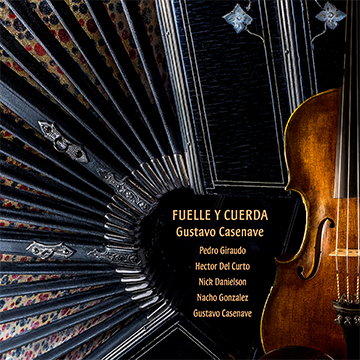 An acordian with copy, 'Fuelle y cuerda'